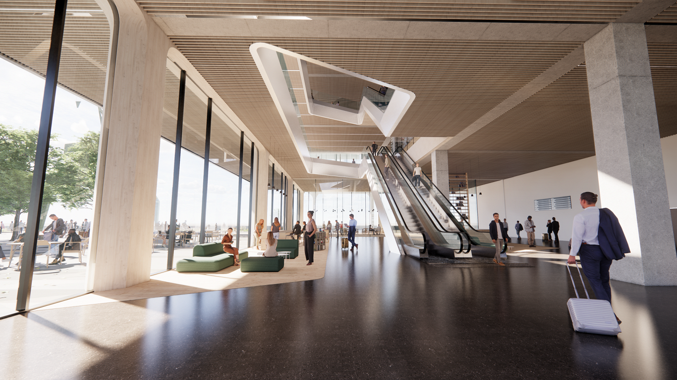 &quot;Riga Ropax Terminal&quot; projekta vizualizācijas.