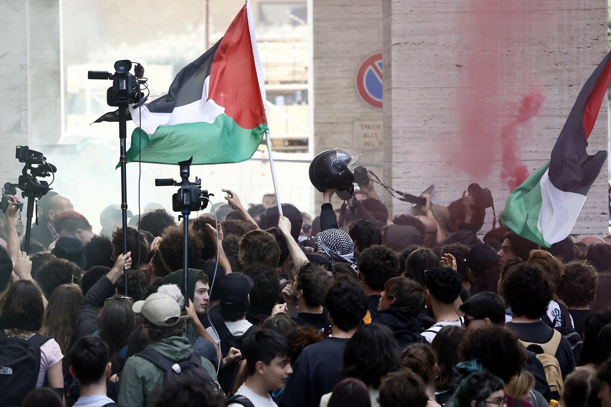 Ilustratīvs attēls: Protesti Eiropā palestīniešu atbalstam