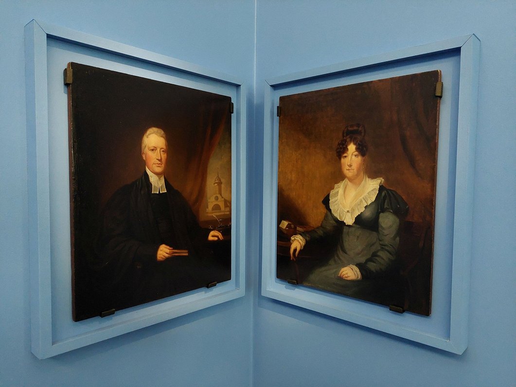 Rīgas anglikāņu draudzes mācītāja Džona Ellisa (1798-1877) portrets un viņa sievas Mērijas Annas Ell...
