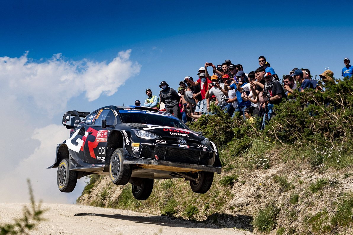 Sebastjena Ožjē ekipāža 2024. gada Portugāles WRC posmā.