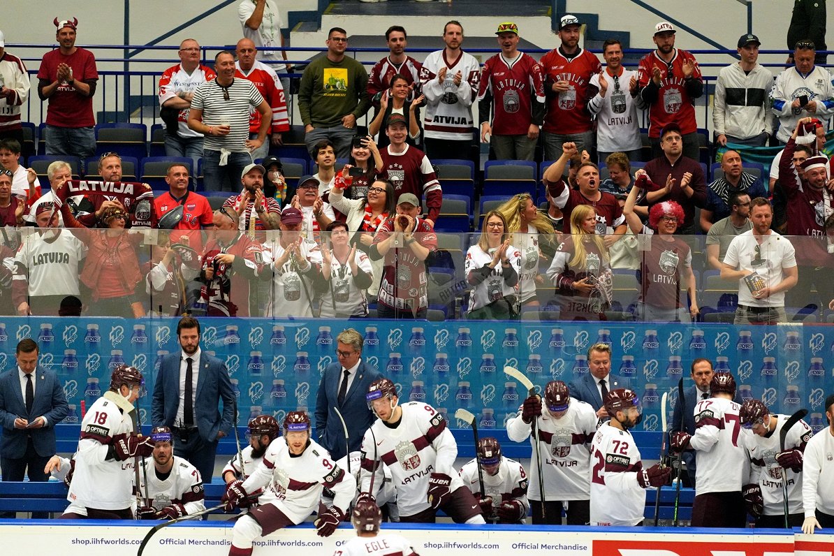 Latvijas un Kazahstānas izlašu spēle pasaules hokeja čempionātā
