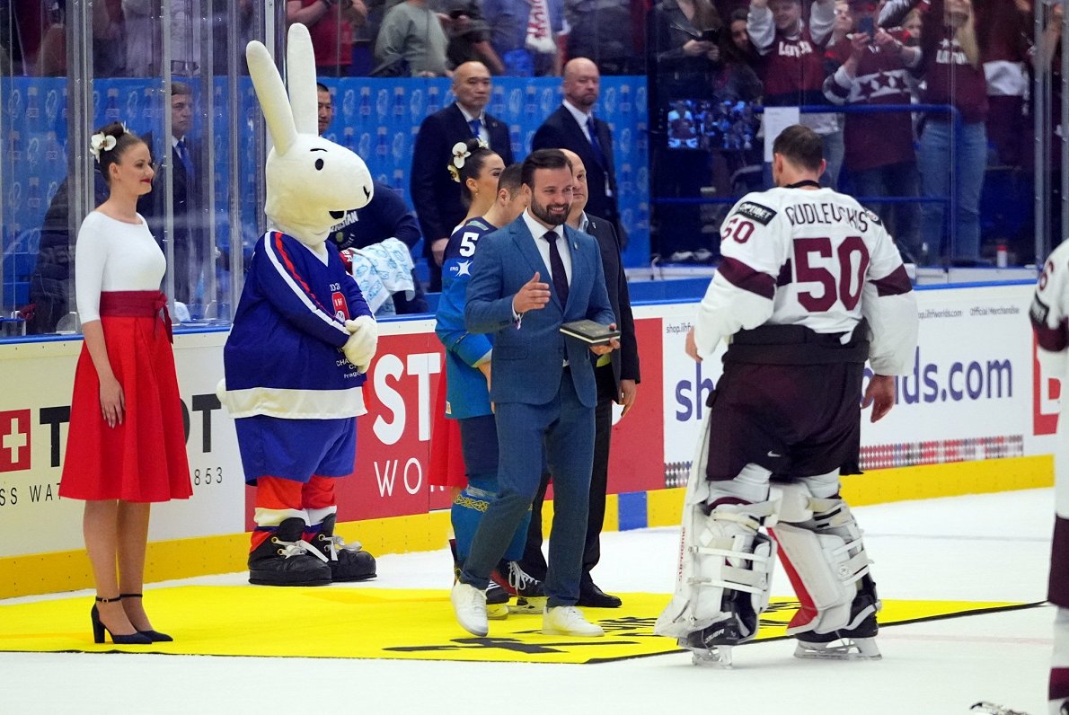 Latvijas un Kazahstānas izlašu spēle pasaules hokeja čempionātā
