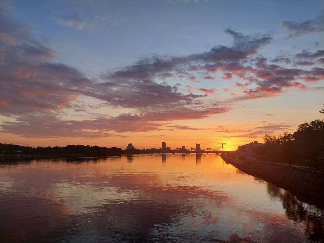 Sunset in Rīga