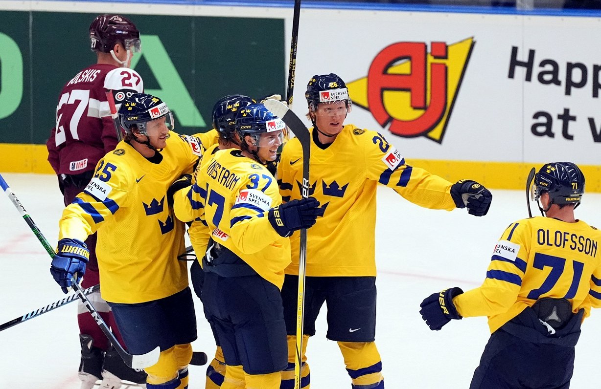 Latvijas un  Zviedrijas valstsvienību spēle pasaules hokeja čempionātā