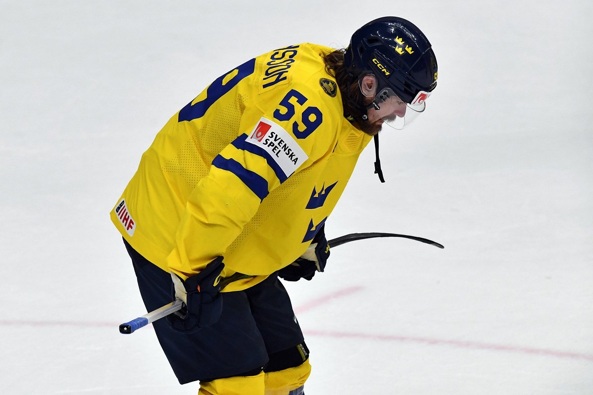 Игрок сборной Швеции Линус Йоханссон после поражения от сборной Чехии