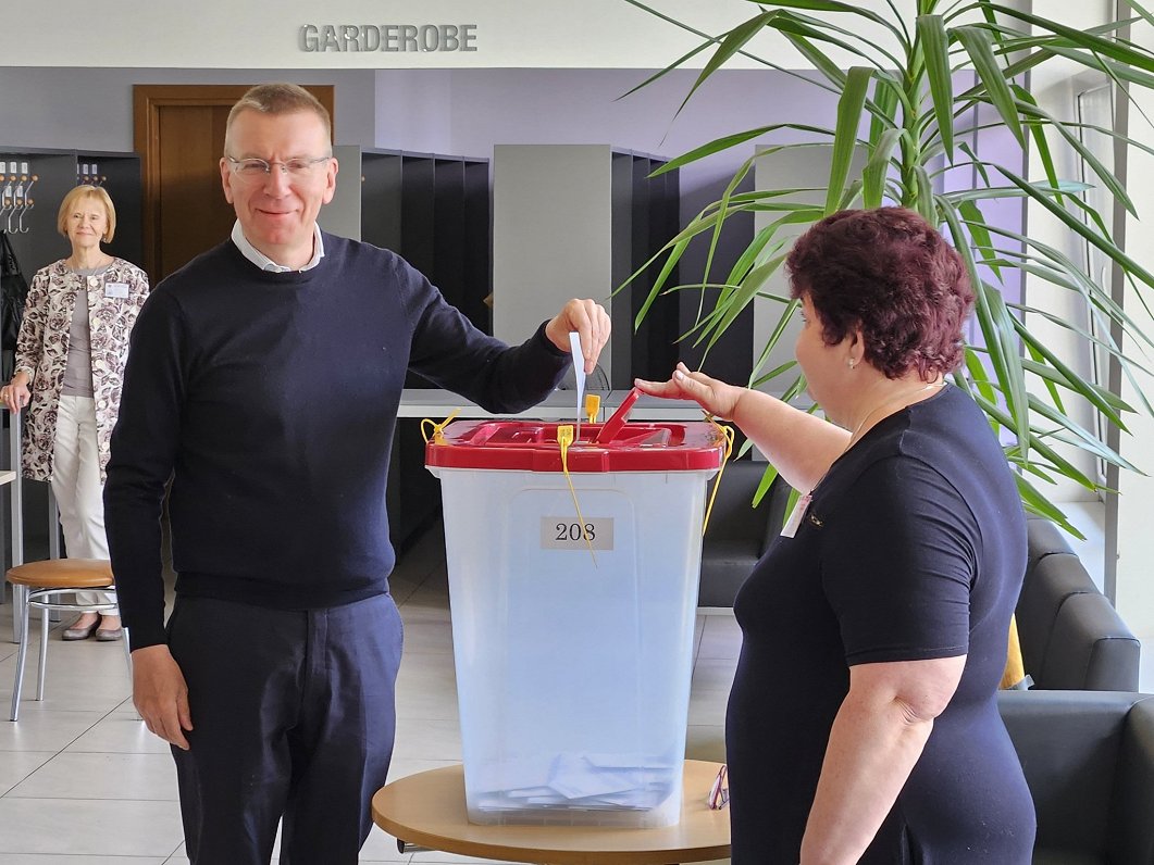 Президент Латвии проголосовал на выборах в Европарламент. 08.06.2024