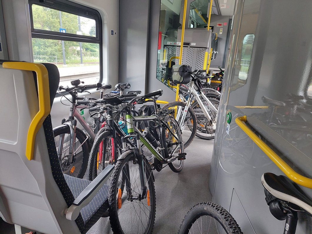 Bicycles on a Vivi train