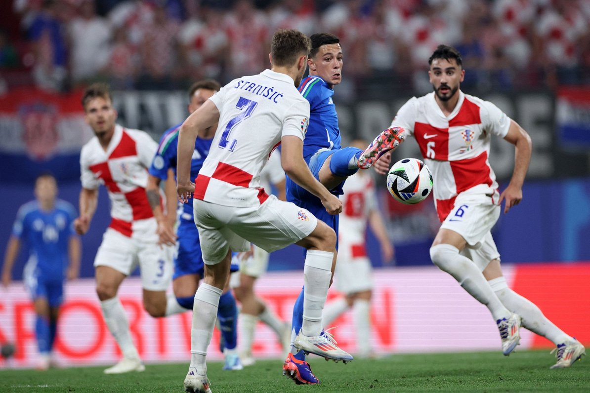 Itālijas un Horvātijas spēle Eiropas čempionātā