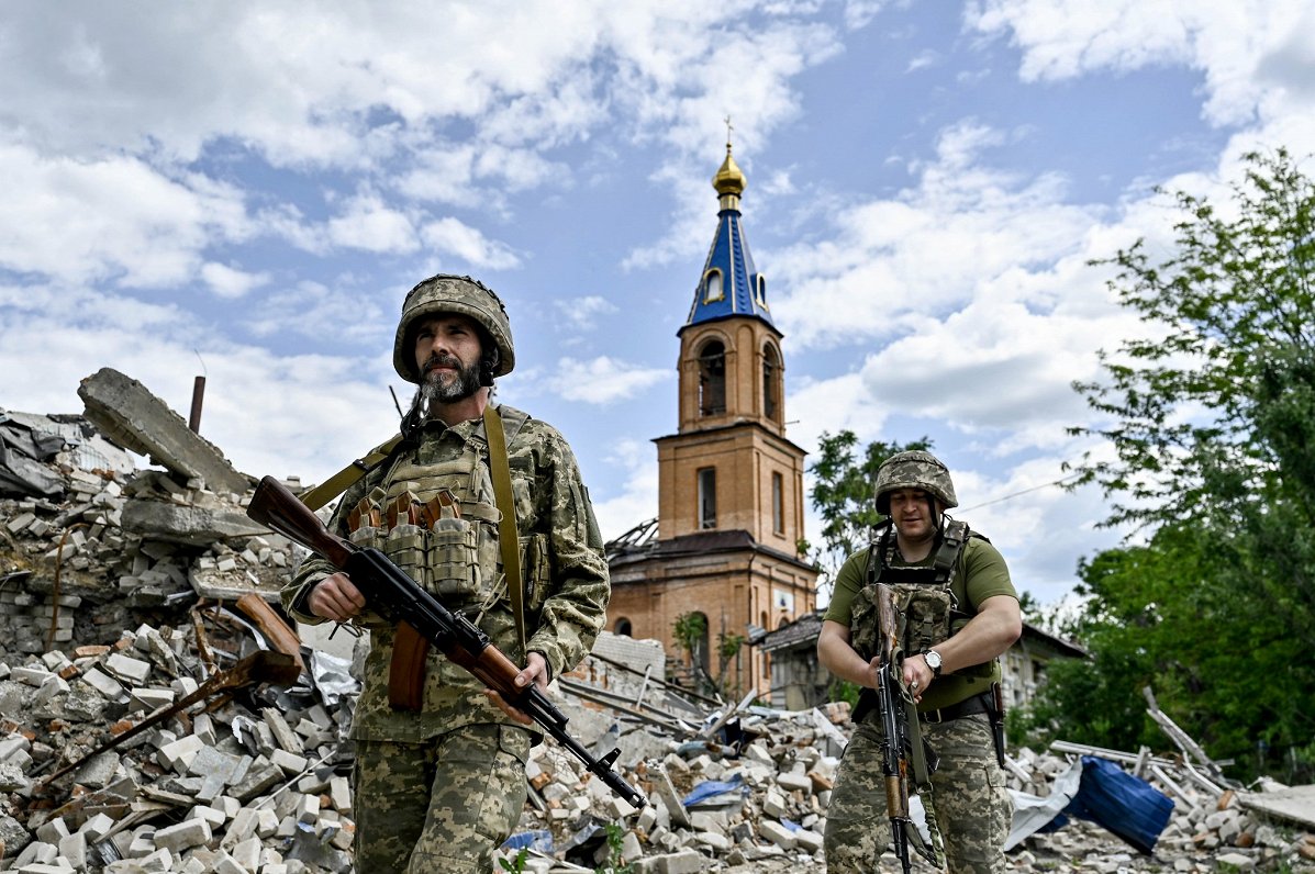 Украинские солдаты в Запорожской области.