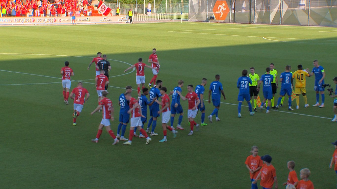 FK RFS futbolisti Čempionu līgas kvalifikāciju sāk ar drošu uzvaru pār Ziemeļīrijas klubu