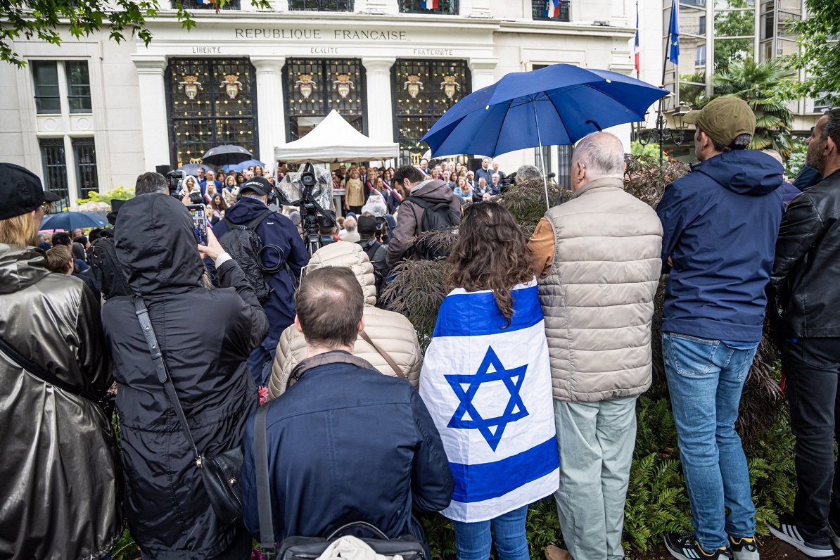 Demonstrācija pret antisemītismu Parīzē, 21.06.2024