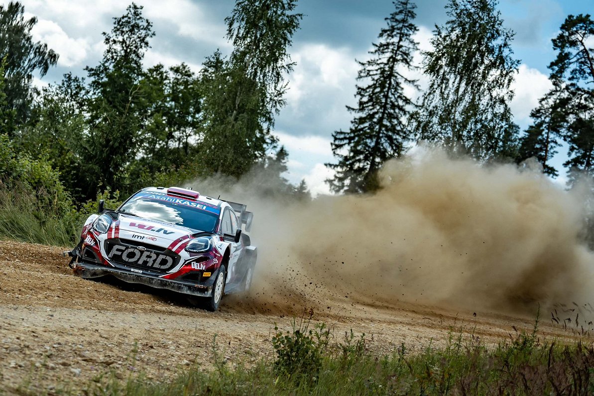 Mārtiņa Seska/Renāra Franča ekipāža 2024. gada Latvijas WRC posma treniņbraucienos.