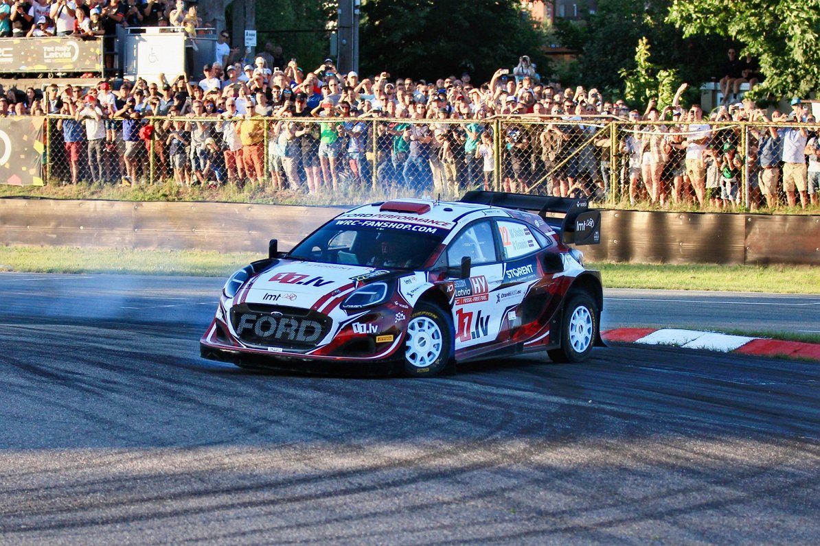 Mārtiņa Seska/Renāra Franča ekipāža 2024. gada Latvijas WRC posmā.