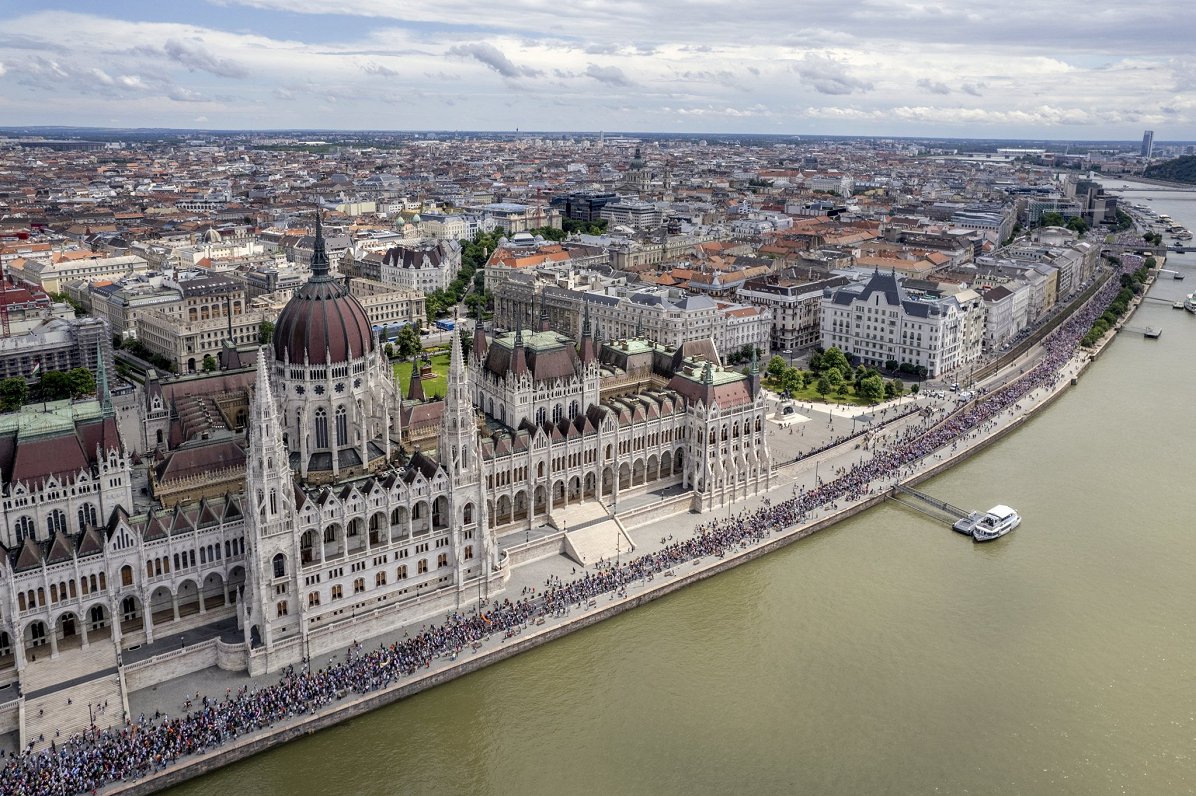 Skats uz Ungārijas galvaspilsētas Budapeštas centru