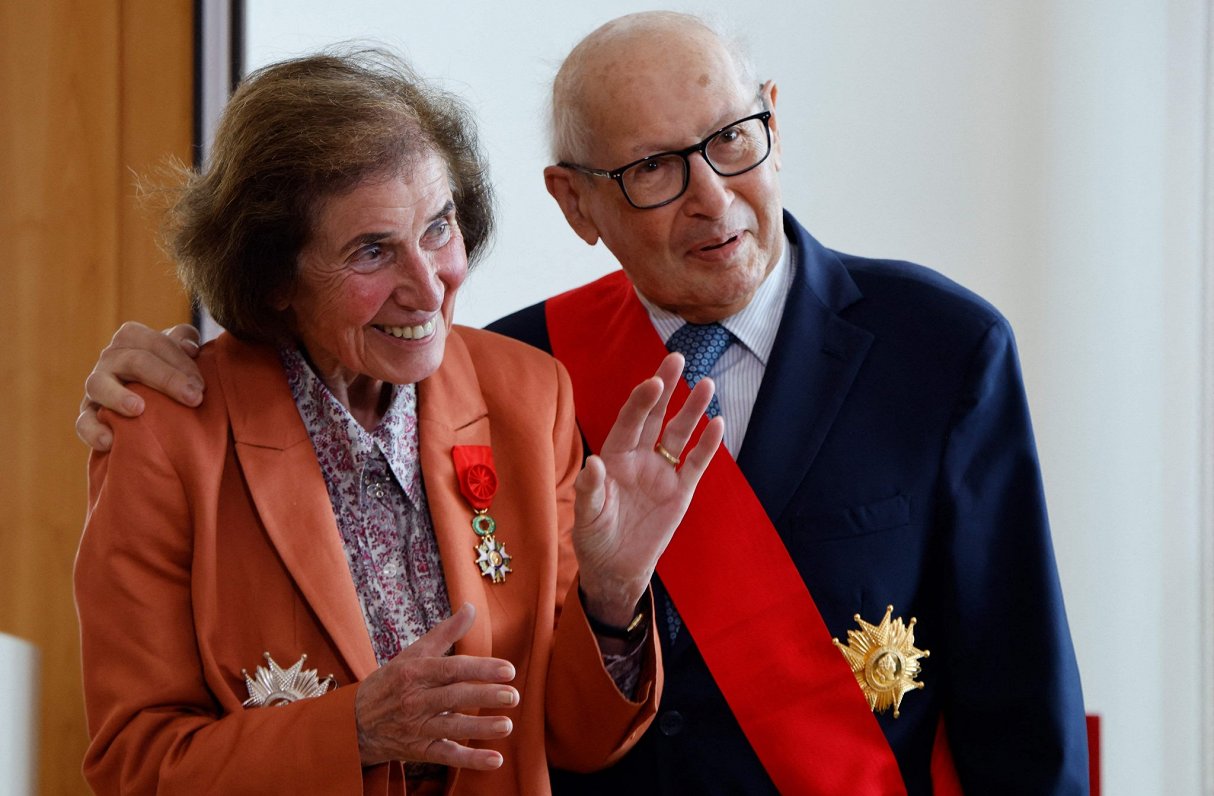 &quot;Nacistu mednieks&quot; Seržs Klarsfelds ar sievu Beāti
