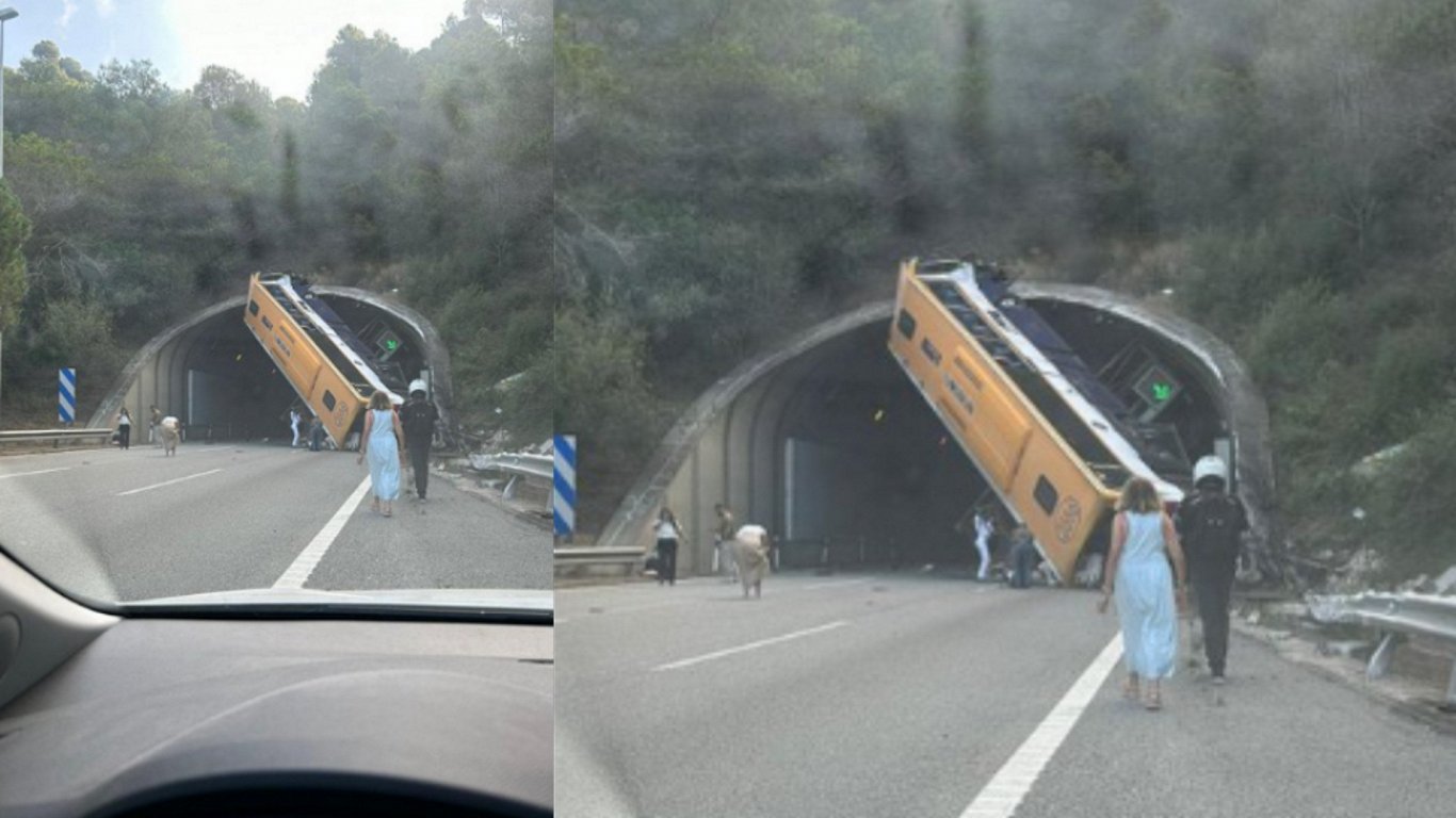 Autobusa avārija Spānijā.