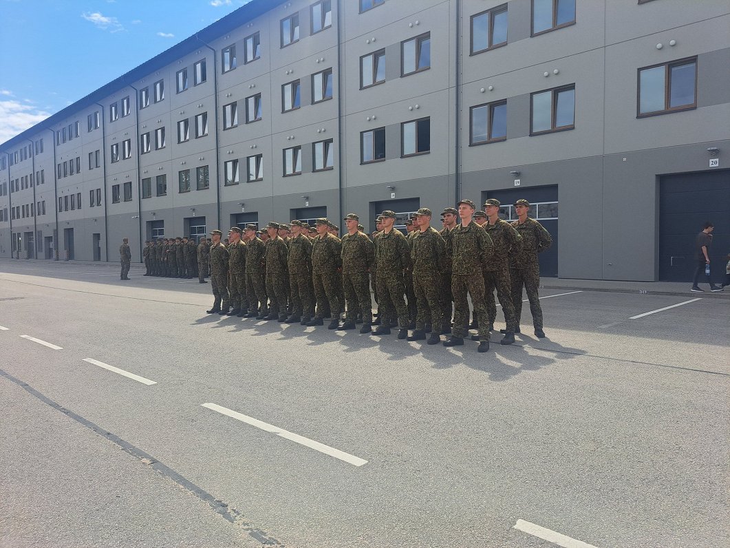 Новобранцы на Адажской военной базе.