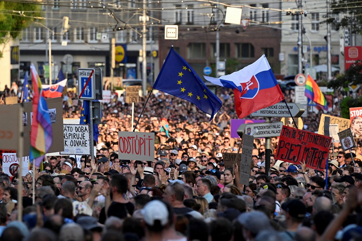 Bratislavā protestētāji pieprasīs kultūras ministres atkāpšanos, 13.08.2024.