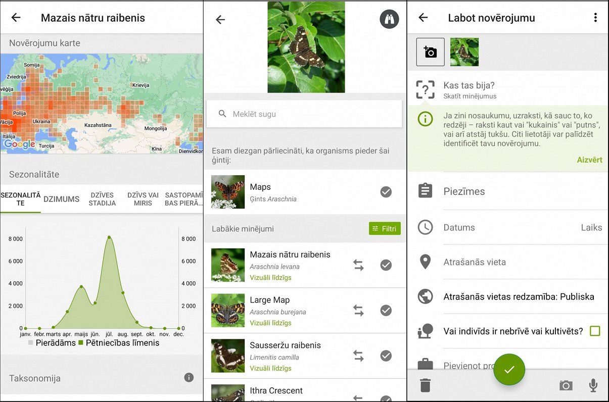 Lietotne &quot;iNaturalist&quot;.