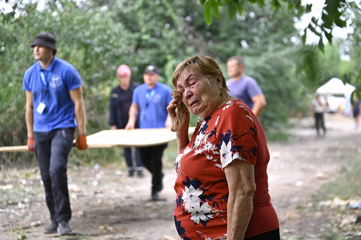 Sieviete Zaporižjas reģionā.