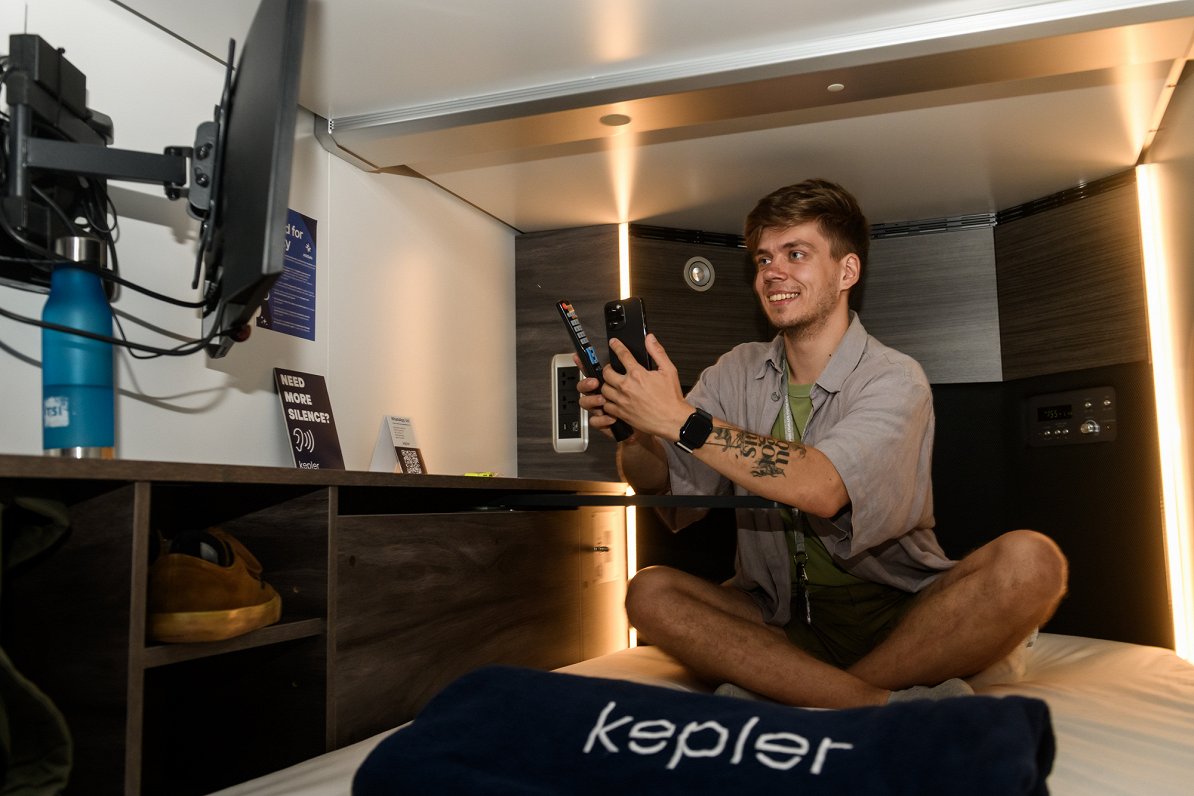 Kepler Club capsule hotel at Rīga Airport