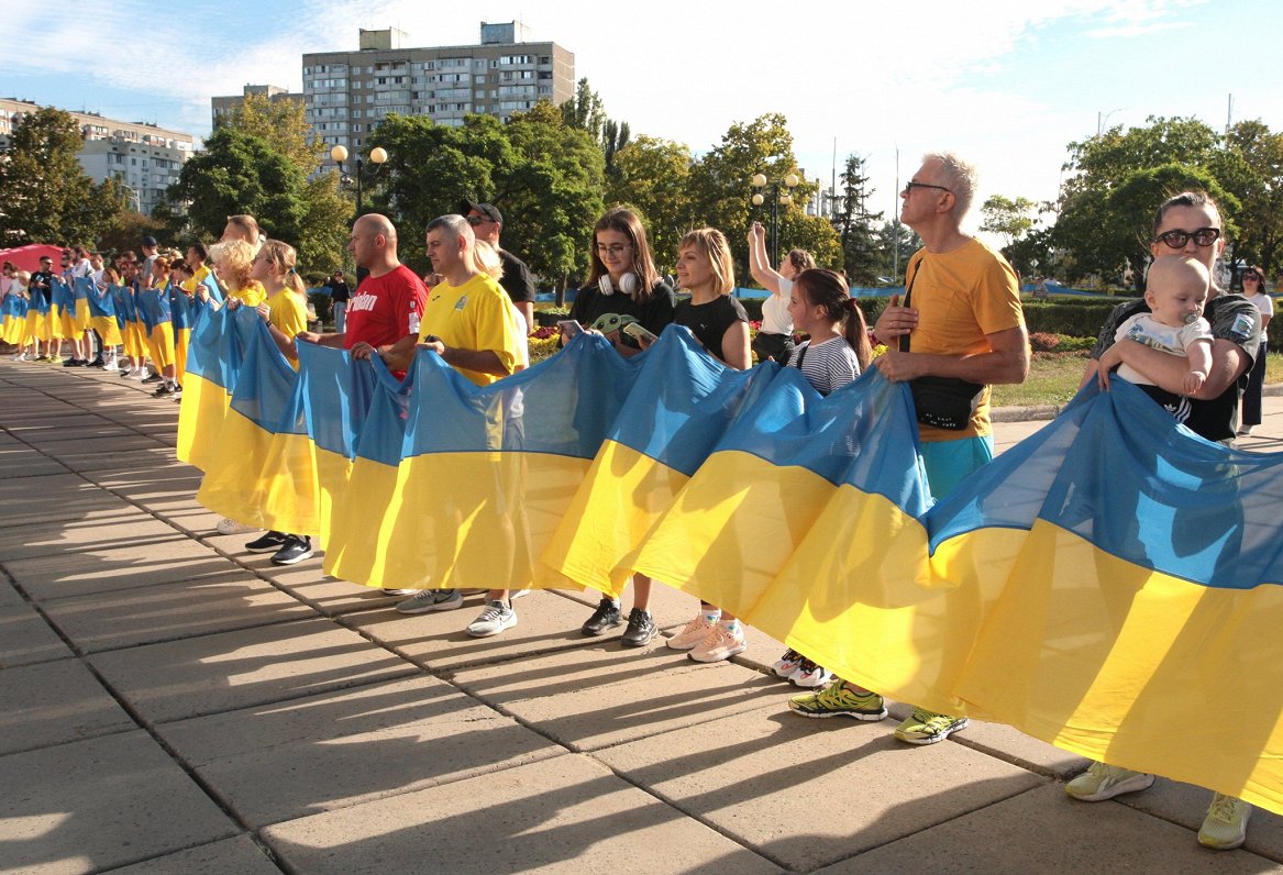 День государственного флага. Украина, Киев.  23.08.2024