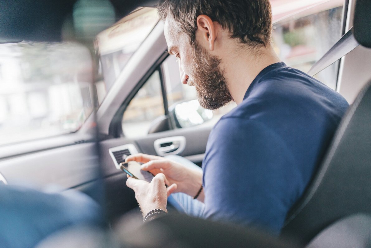 Smartphone use in a car