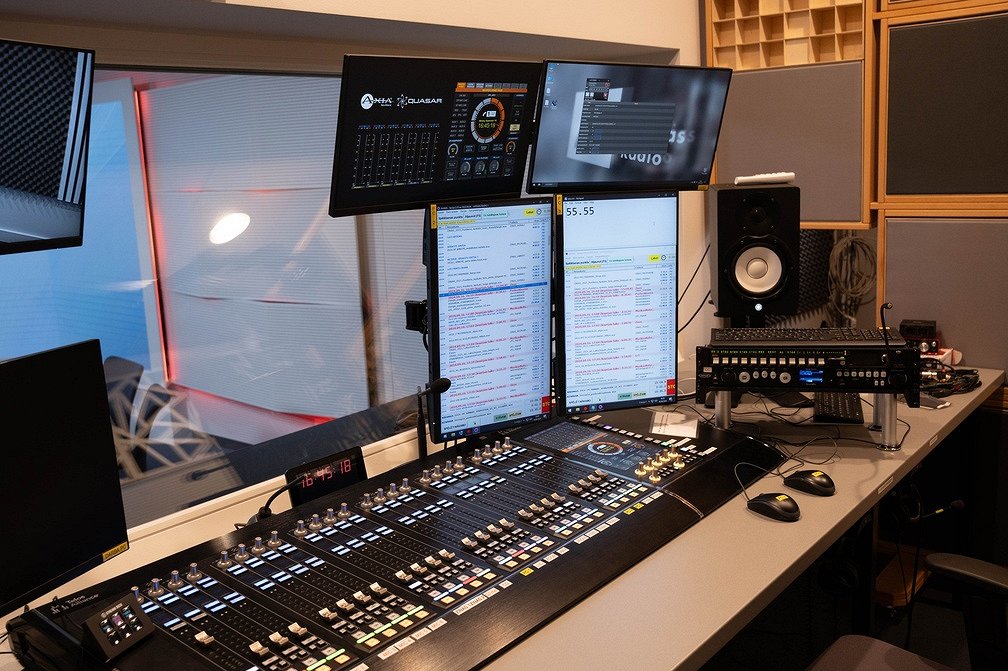 Atjaunotā Latvijas Radio studija.