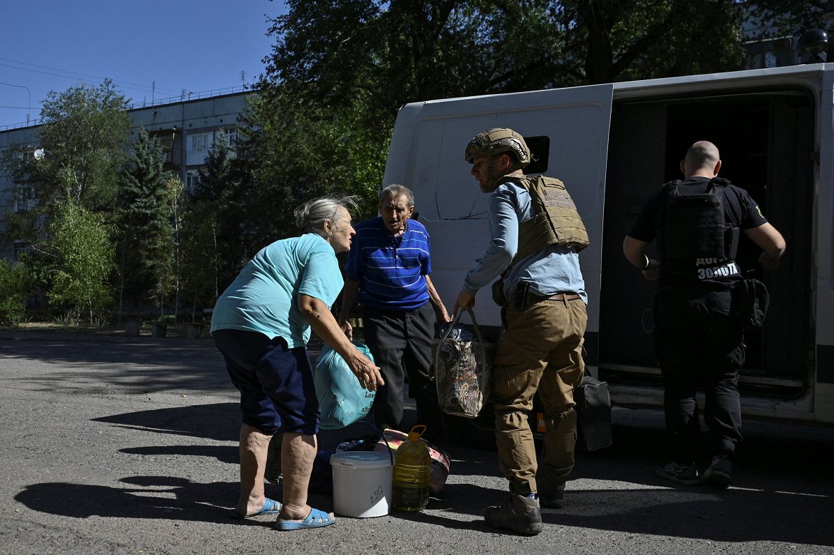 Курахово эвакуируют. Украина, Донецкая область, снято 16.09.2024.