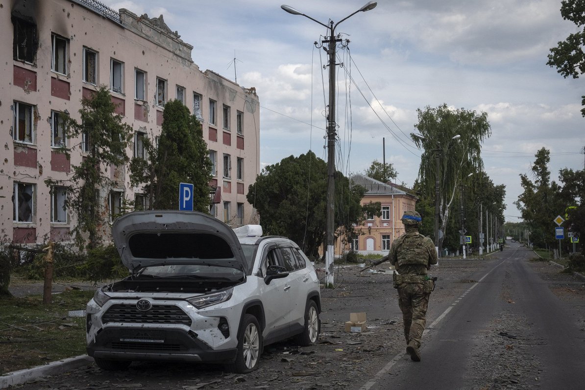 Ukrainas armijas karavīrs Krievijas pilsētā Sudžā