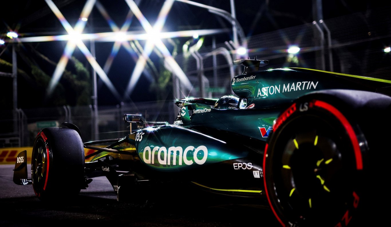 &quot;Aston Martin Aramco&quot; spēkrats F-1 posmā Singapūrā