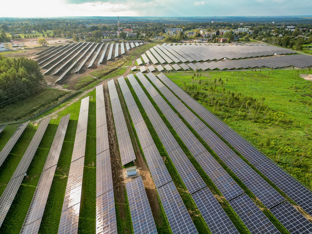 Solar energy park near Cēsis