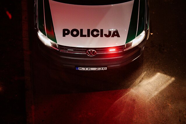 Lietuvas policijas automašīna. Attēls Ilustratīvs.