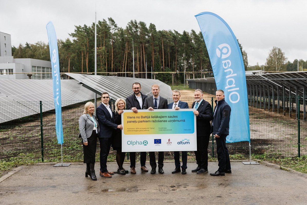 Opening of solar energy plant in Olaine