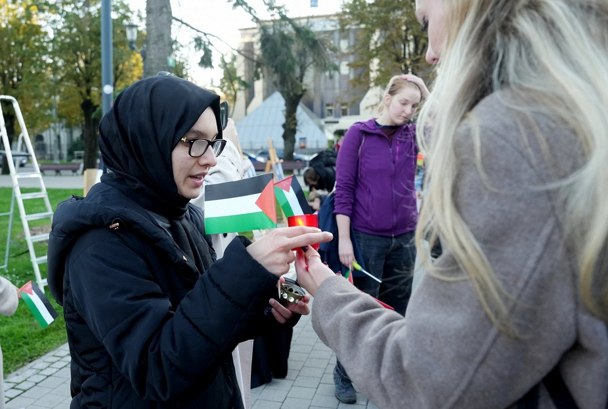 Bojāgājušo Palestīnas civiliedzīvotāju piemiņas pasākums