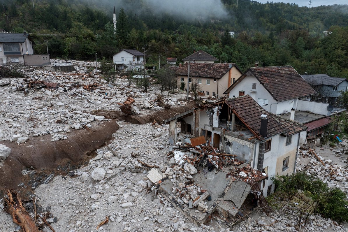 Plūdu sekas Bosnijā un Hercegovinā. 2024. gada oktobris