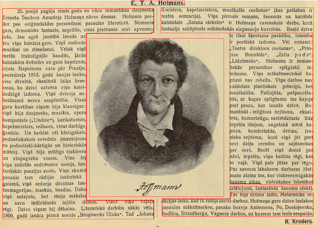 Roberta Krodera publikācija 1922. gada izdevumā &quot;Ilustrēts Žurnāls” Nr. 7