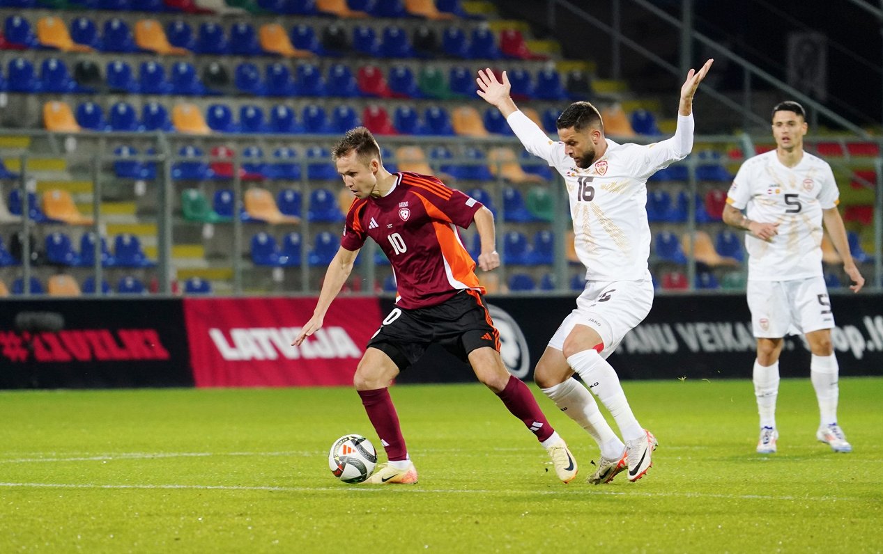 Latvijas un Ziemeļmaķedonijas futbola izlašu spēle Nāciju līgā