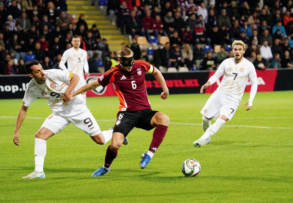 Latvijas un Ziemeļmaķedonijas futbola izlašu spēle Nāciju līgā