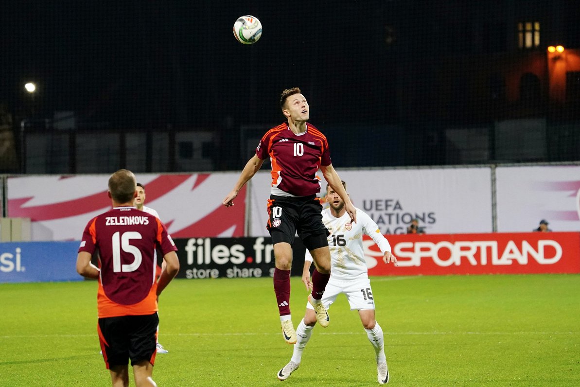 Latvijas un Ziemeļmaķedonijas futbola izlašu spēle Nāciju līgā