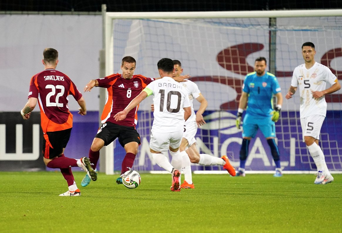 Latvijas un Ziemeļmaķedonijas futbola izlašu spēle Nāciju līgā