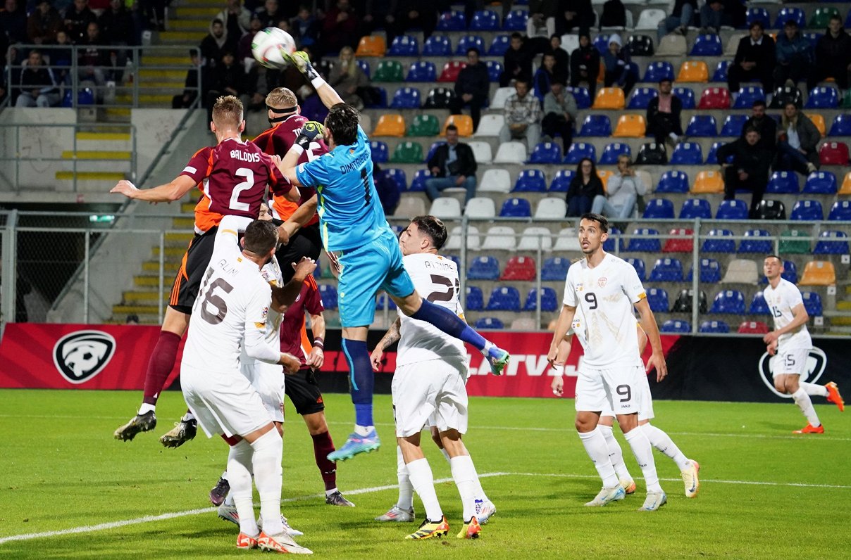 Latvijas un Ziemeļmaķedonijas futbola izlašu spēle Nāciju līgā