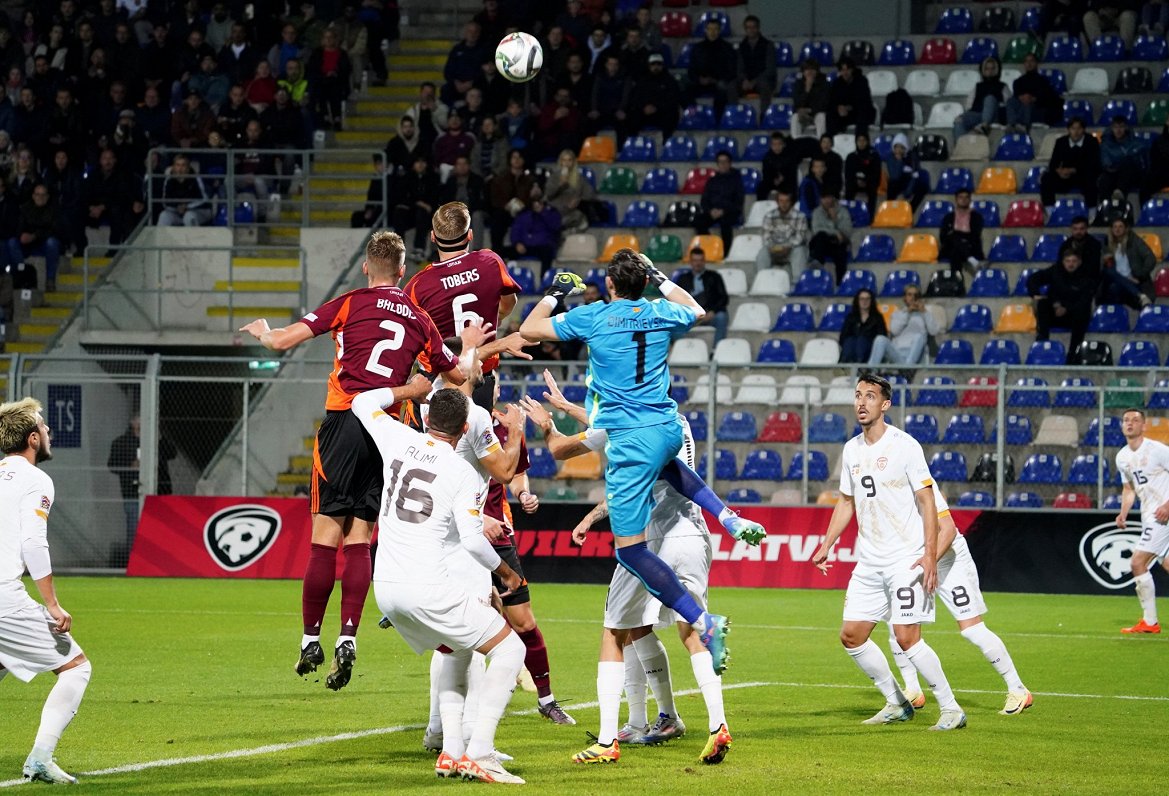 Latvijas un Ziemeļmaķedonijas futbola izlašu spēle Nāciju līgā