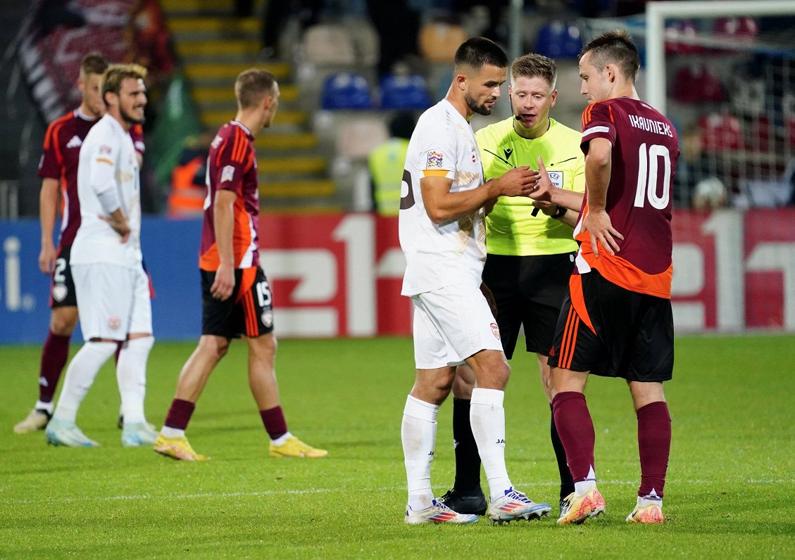 Latvijas un Ziemeļmaķedonijas futbola izlašu spēle Nāciju līgā