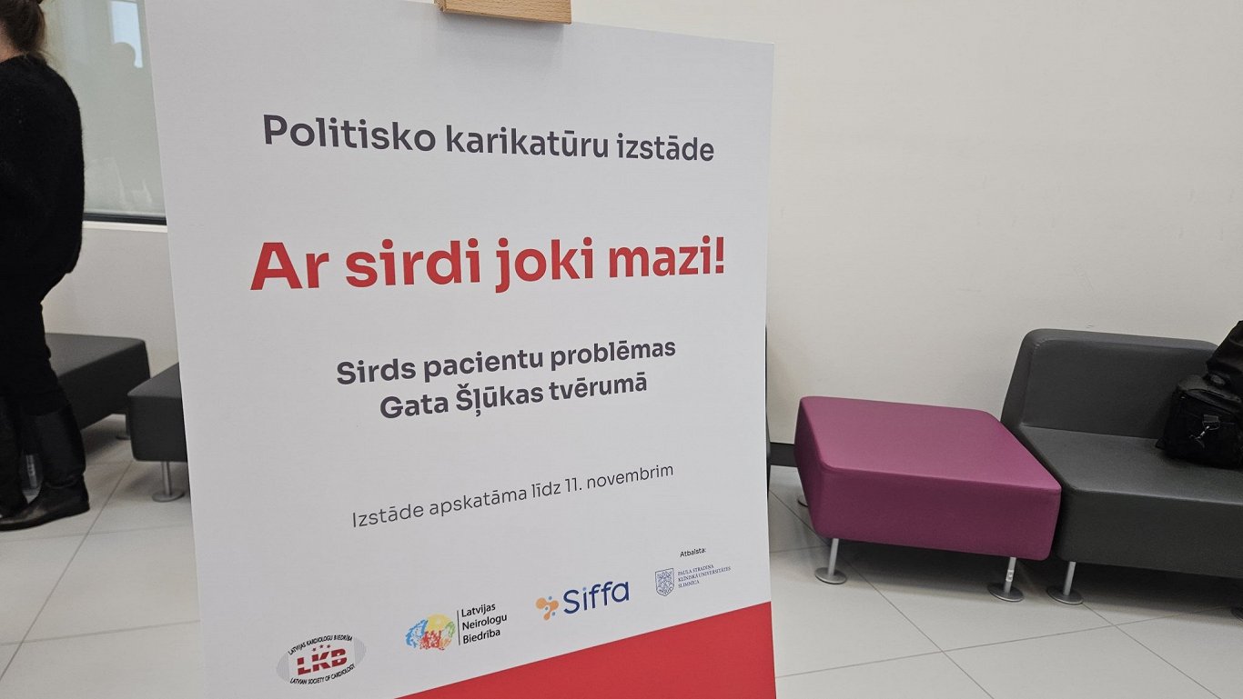 Politisko karikatūru izstāde.