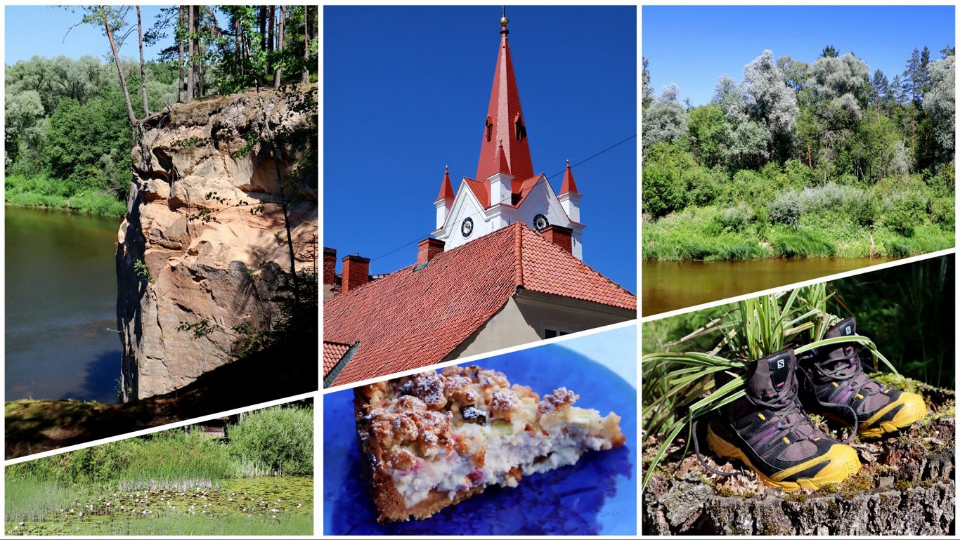 &quot;Mežtakas&quot; posma Cēsis-Caunītes pārgājiena ainiņas.