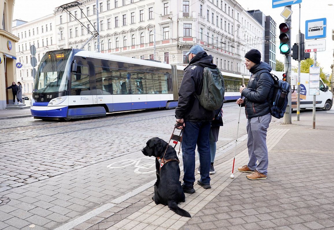 Starptautiskajai Baltā spieķa dienai veltītā zibakcija &quot;Esmu pamanīts pieturā&quot;.