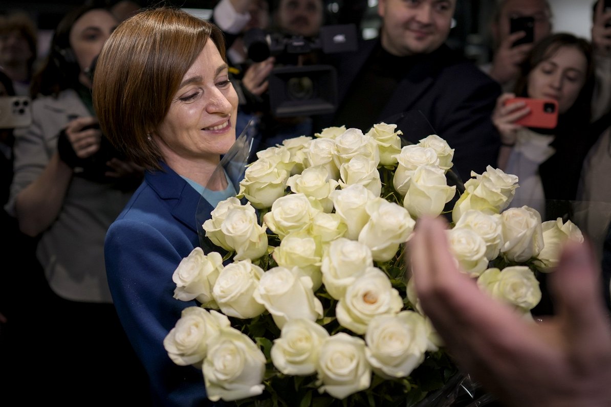 Maija Sandu pēc prezidenta vēlēšanu balsu saskaitīšanas.